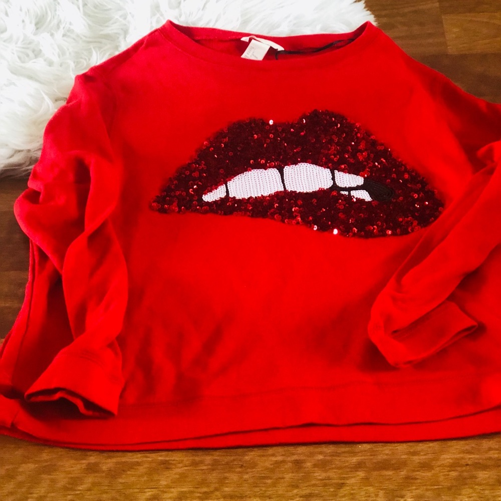 Sequin Lips Sweater